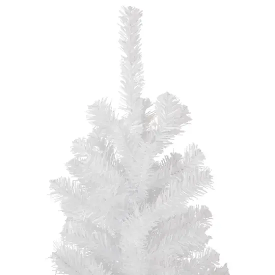 6.5ft. Unlit White Georgian Pine Slim Artificial Christmas Tree {5}
