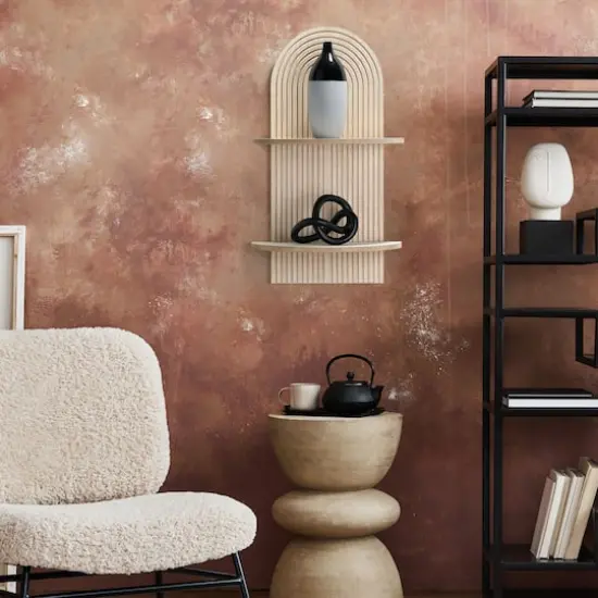 American Art Decor Lunar Ledges Wall shelf in Brown - 23.75" x 14" {3}