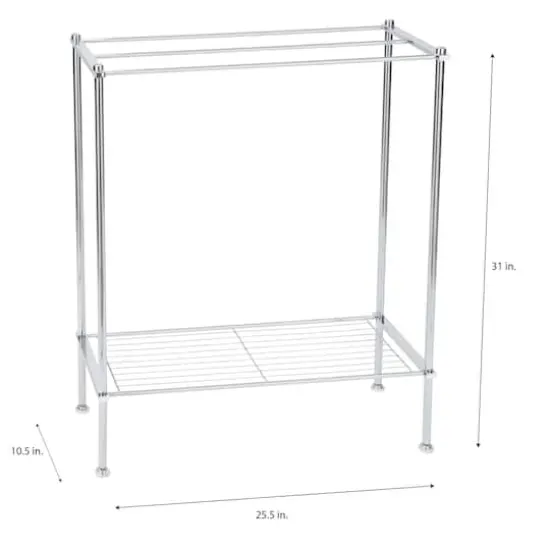 Organize It All Chrome Freestanding Towel Rack {5}