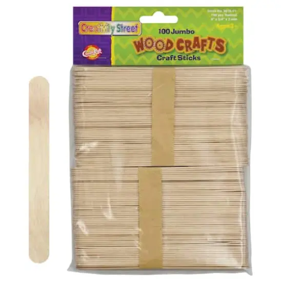 Creativity Street&reg; Jumbo Craft Sticks, 12 Packs of 100 {3}