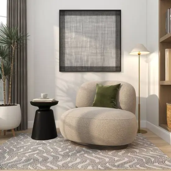 Black Metal Accent Table with Bell Shaped Base {16}