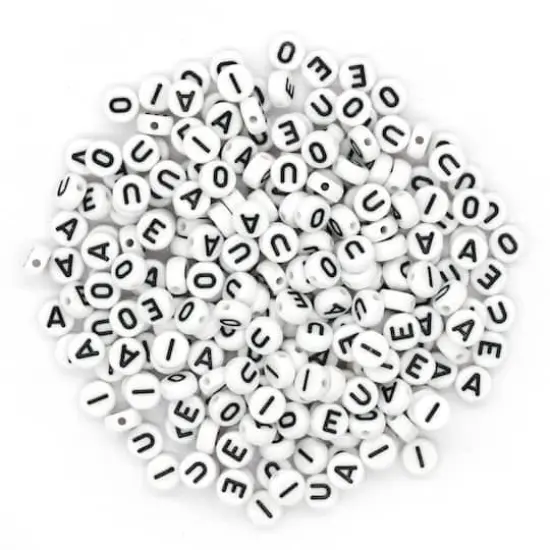 7mm Vowel Alphabet Beads, 340ct. by Creatology&trade; {3}
