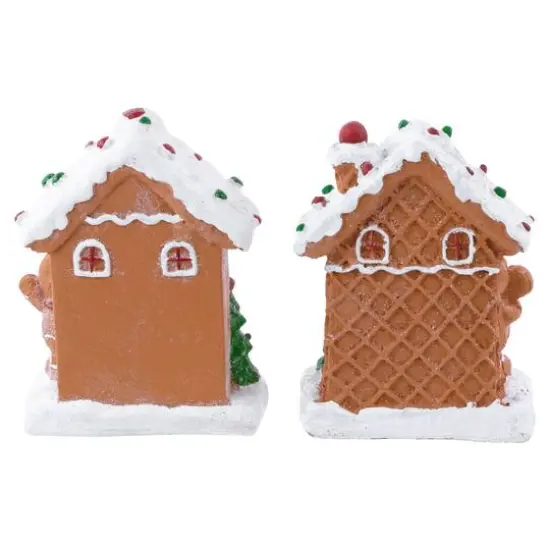 Gingerbread Houses with Gingerbread Boy & Girl Christmas Decoration Set {8}
