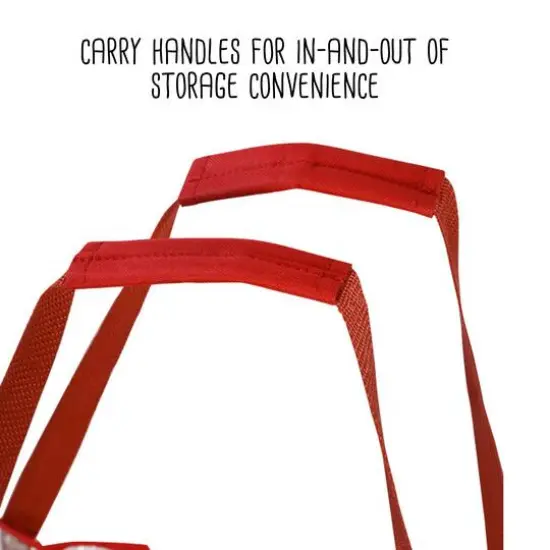 Honey Can Do 30" Red Clear-View Christmas Storage Bags with Handles, 2ct. {6}