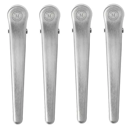 Martha Stewart Silver Stainless Steel Bag Clip Set, 4ct. {1}