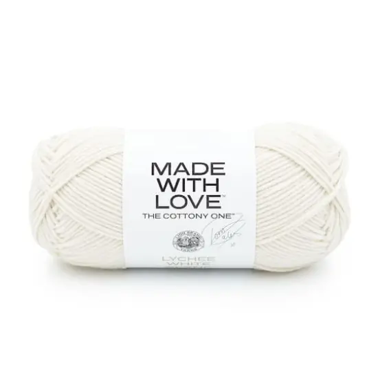 Lion Brand&reg; Tom Daley Made with Love&trade; The Cottony One&trade; Yarn Lychee White {1}
