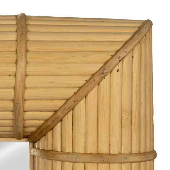 Hello Honey&reg; 43" Natural Brown Bamboo Rectangular Wall Mirror {7}