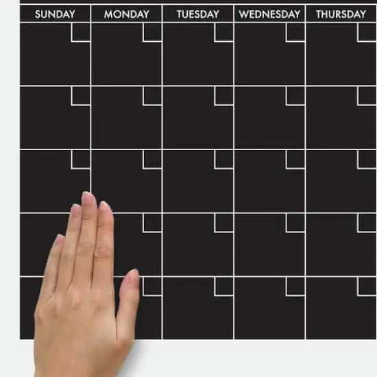 RoomMates Chalk Calendar Peel & Stick Giant Wall Decal {6}