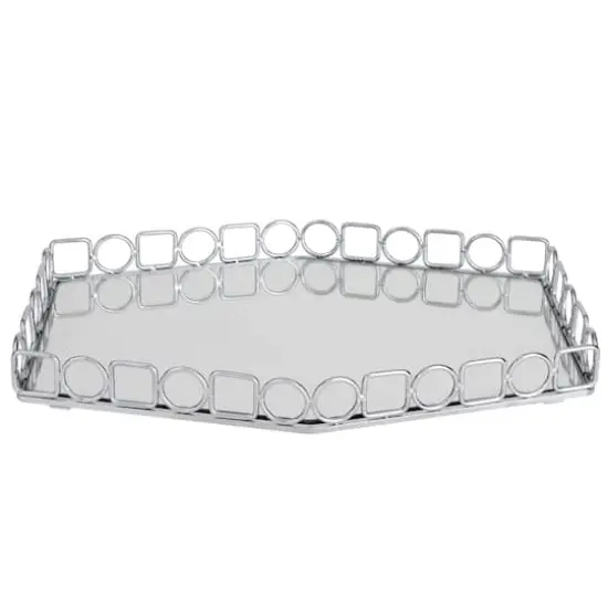 Home Details Circles & Squares Large Mirror Vanity Tray {5}