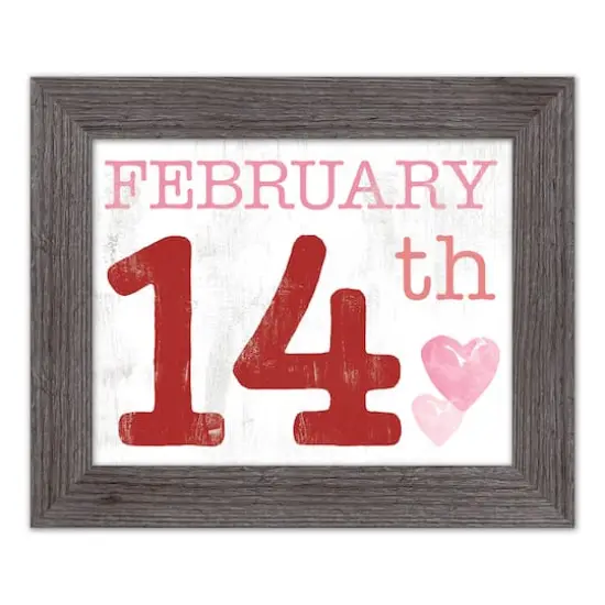 February Valentine's Day Western Gray Framed Print {1}