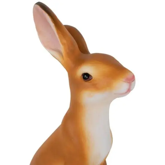 19" Standing Curious Bunny Outdoor Garden Statue {7}