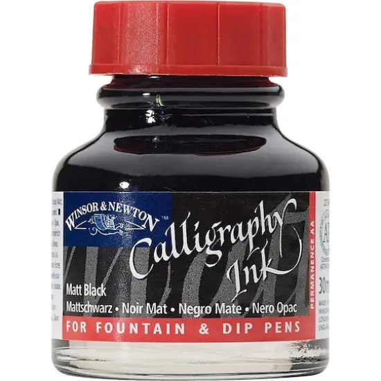 Winsor & Newton&trade; Calligraphy Ink Matt Black {1}