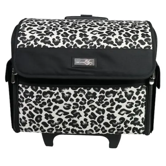 Everything Mary Collapsible Cheetah Print Rolling Sewing Machine Tote {5}