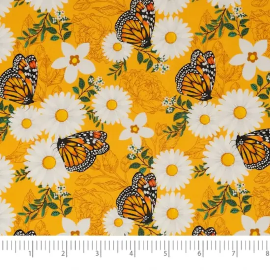SINGER Orange Butterfly Cotton Fabric Bundle {5}