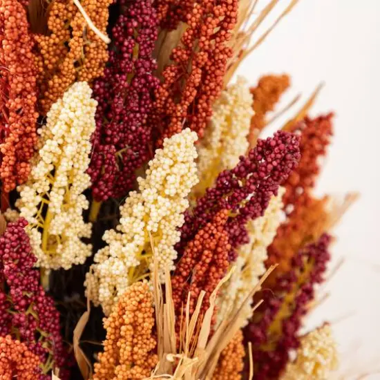 Glitzhome&reg; 38" Fall Multi-Colored Sorghum Porch Tree {6}