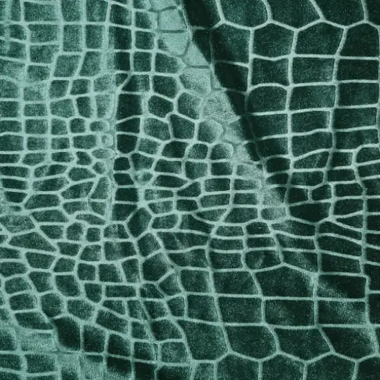 Feldman Green Reptile Velvet Fabric {3}