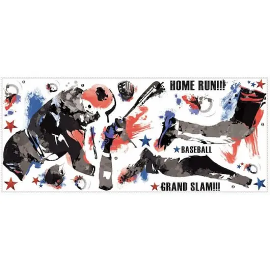 RoomMates Baseball Champion Giant Peel & Stick Wall Decals {4}