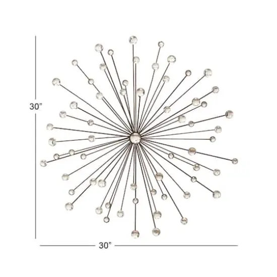 Silver Contemporary Metal Wall Decoration {6}