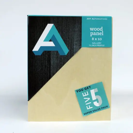 Art Alternatives 5 Pack 8" x 10" Value Pack Classic Studio Wood Panel {1}