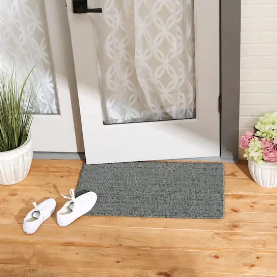 Heathered Black Tufted Loop Textilene Mat {4}