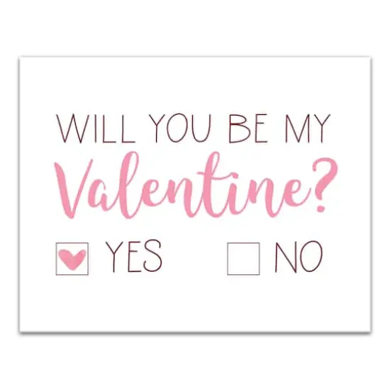 Be My Valentine Choice 11" x 14" Canvas Wall Art {1}