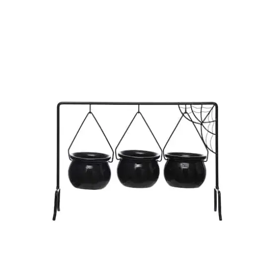 Black Ceramic Cauldrons with Stand by Celebrate It™ {1}