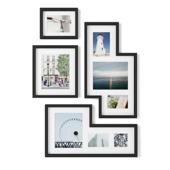 Umbra Black Mingle Gallery Picture Frame Set {1}