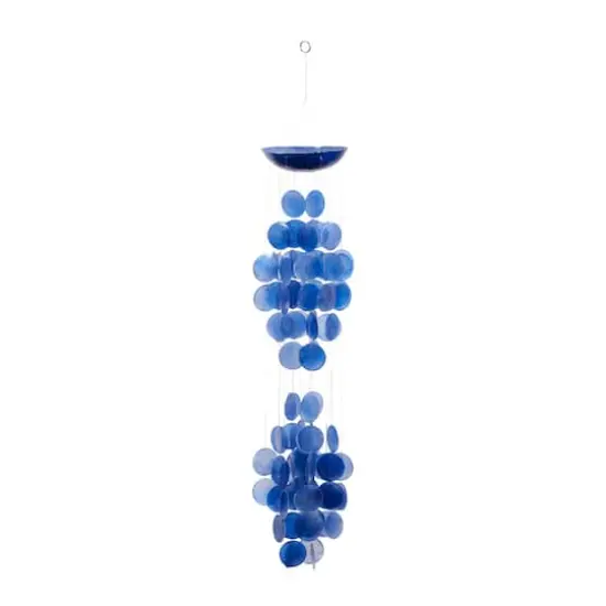 27" Capiz Coastal Windchime Blue {3}