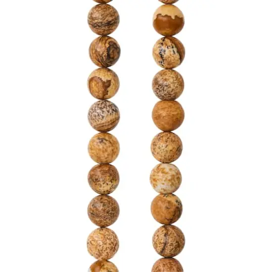 Natural Picture Jasper Round Beads, 8mm by Bead Landing&trade; {2}