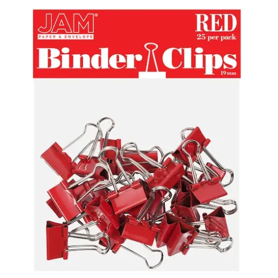 JAM Paper 3/4" Binder Clips, 25ct. Red {1}