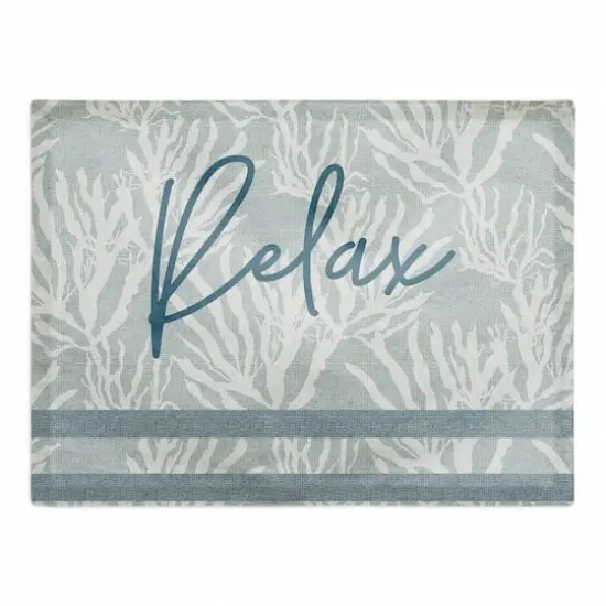 Relax Stripe Cotton Twill Placemat Blue/White {1}