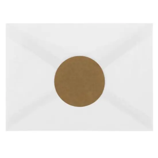 JAM Paper 2.5" Circle Product & Container Labels, 120ct. Brown Kraft {7}