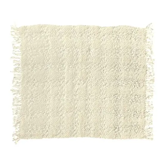 Hello Honey® Natural Cable Knit Throw Blanket with Fringe {9}
