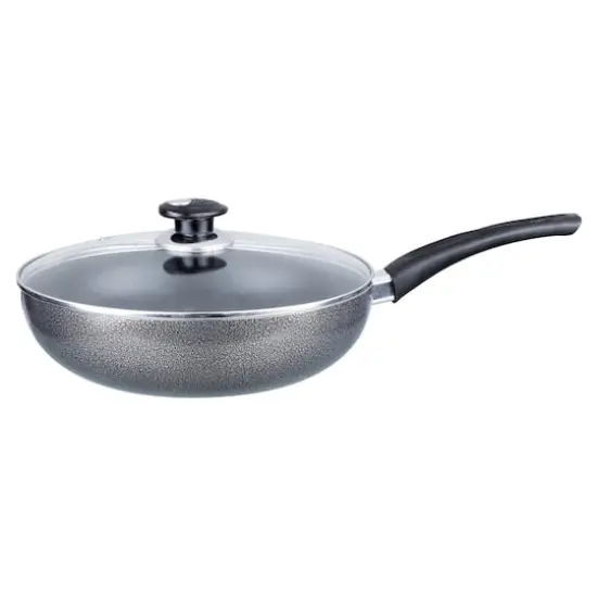 Brentwood 11" Nonstick Aluminum Wok with Lid {1}