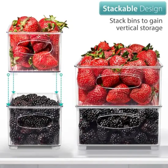 Sorbus Clear Stackable Kitchen & Fridge Storage Organizer Set {5}