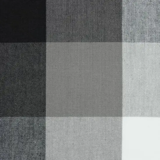 DII&reg; 70" Round Tri Color Check Tablecloth Black {4}