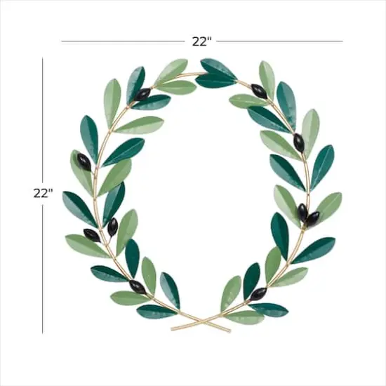 22" Green Coastal Metal Wall D&eacute;cor {6}