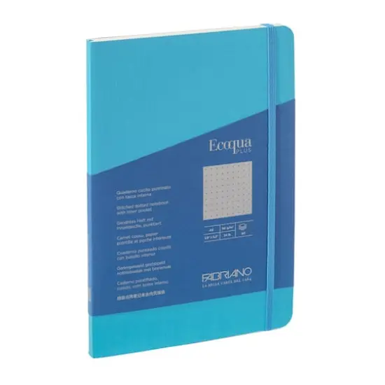Fabriano&reg; Ecoqua Plus Dotted A5 Fabric-Bound Notebook Turquoise {1}