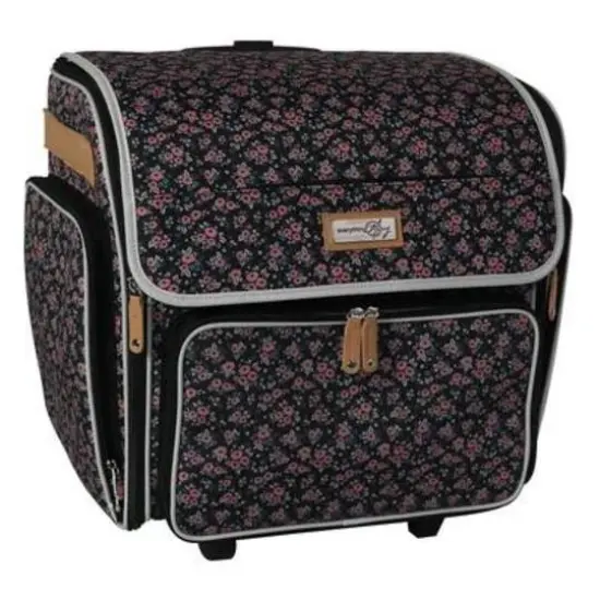 Everything Mary Floral Deluxe Collapsible Rolling Craft Bag {7}