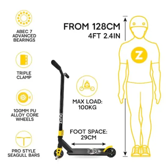 HY-PRO Zinc Yellow Void Stunt Scooter {5}