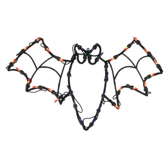 15" Lighted Bat Halloween Window Silhouette Decoration {1}