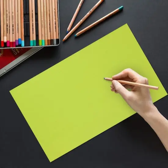 JAM Paper Ultra Lime Green Bright Hue 8.5" x 14" 24lb. Recycled Colored Legal Paper, 500 Sheets {3}