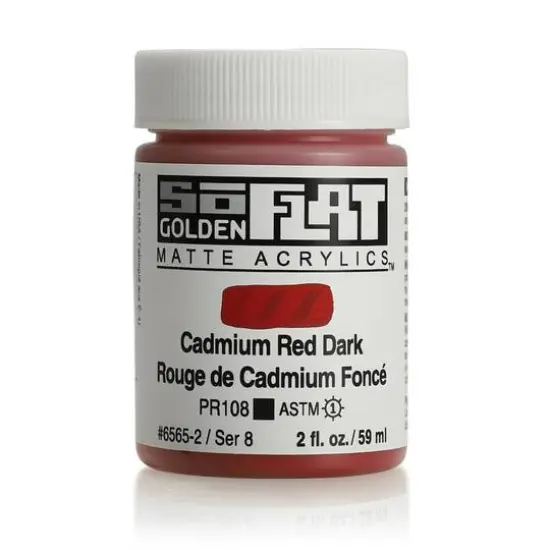 Golden&reg; 2oz. SoFlat Matte Acrylic Paint Cadmium Red Dark {1}