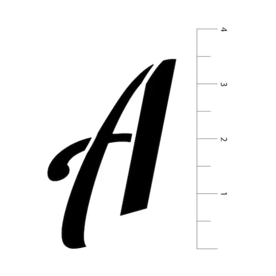 3.5" Italic Script Alphabet Stencils by Craft Smart&reg; {4}