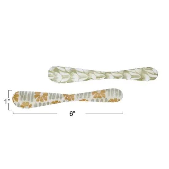 Hello Honey® Floral Enameled Stainless Steel Spreader Set {6}