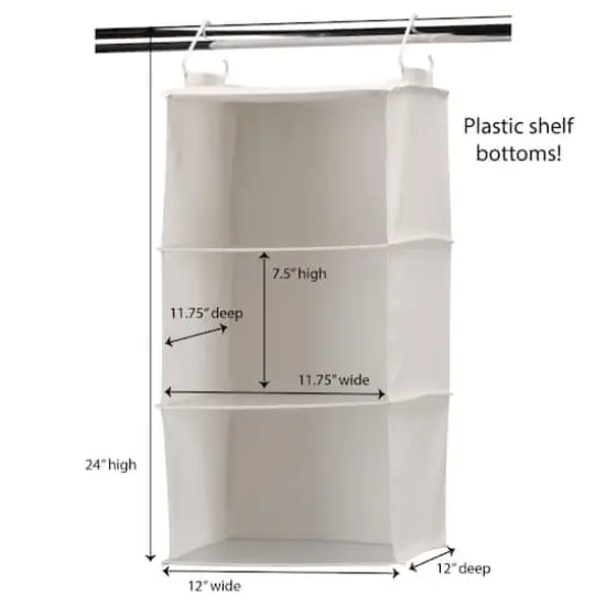 Household Essentials 3-Shelf Hanging Closet Organizer {4}