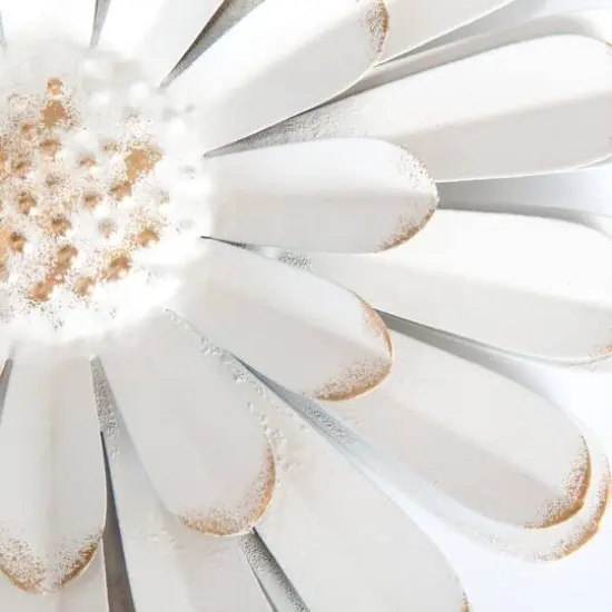 Fetco Mambas White Floral Chain Metal Wall Art {4}