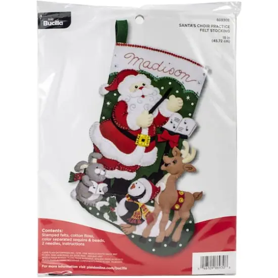 Bucilla Santa's Choir Practice Felt Stocking Kit {1}
