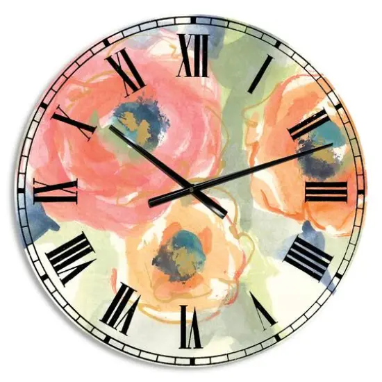 Designart Multicolor Buttercup II Traditional Wall Clock {1}
