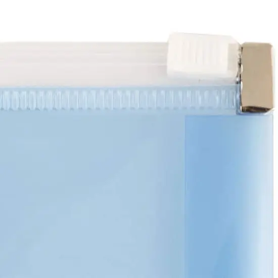JAM Paper 9.75" x 13" Zip Closure Letter Booklet Plastic Envelopes, 12ct. Blue {5}